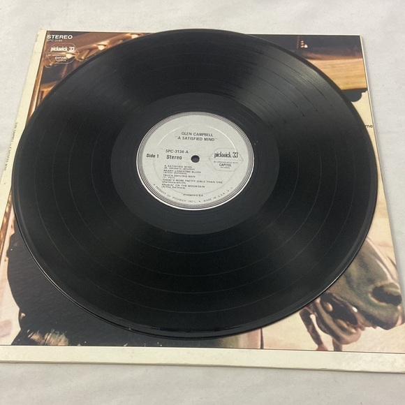 Glen Campbell A Satisfied Mind Pickwick 33 SPC-3134-B Stereo Vinyl Record LP - Picture 5 of 9